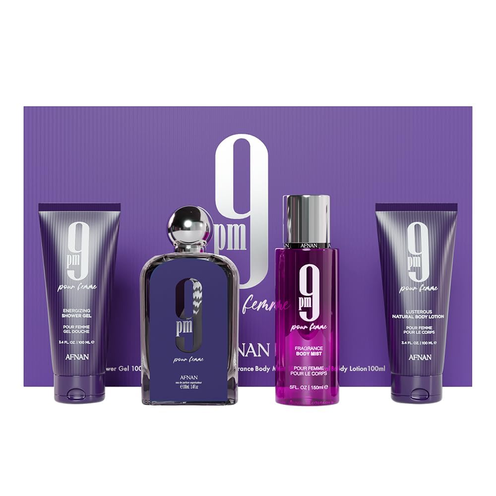 Afnan 9 PM Pour Femme Luxury Gift Perfume Set