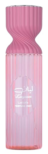 Lattafa Layaan Perfume Mist 250ml – Floral Body Spray with Delicate Rose Petals, Soft Musk & Fresh Accords for a Light, Romantic, Everyday Scent