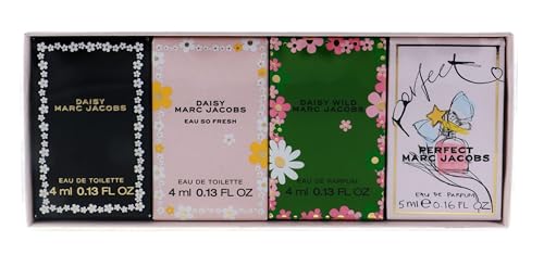 MARC JACOB 4PC WOMEN MINI SET - DAISY 4ML + DAISY EAU SO FRESH 4ML + DAISY WILD 4ML + DAISY PERFECT 