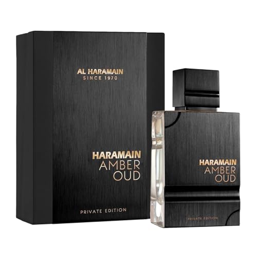 Al Haramain Amber Oud - Private Edition for Unisex - Arabian Perfume for Women and Men - Arabic Long Lasting Fragrance with Bergamot, Vanilla, Musk and Cedarwood - 2 oz EDP Spray