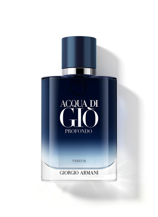 Armani Beauty – Acqua di Giò Profondo – Parfum – Cologne for Men – Fougère Aromatic & Ambery Men’s Fragrance – Bergamot, Everlasting essence, Cistus & Patchouli Notes - 3.3 Fl Oz