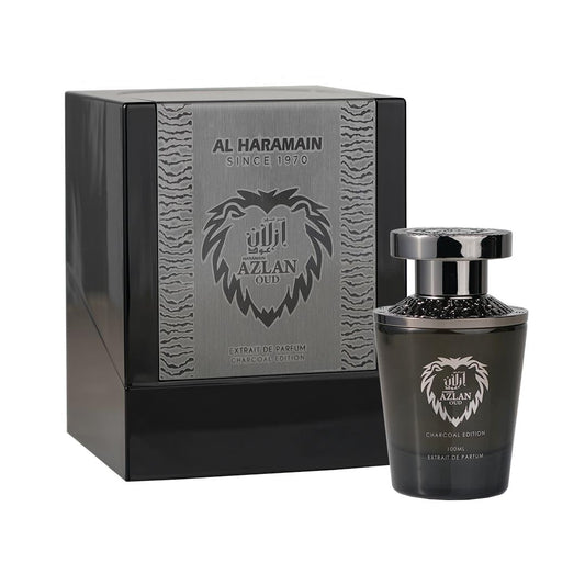 Al Haramain Azlan Oud Charcoal Edition Extrait De Parfum for Men, 3.33 Ounce
