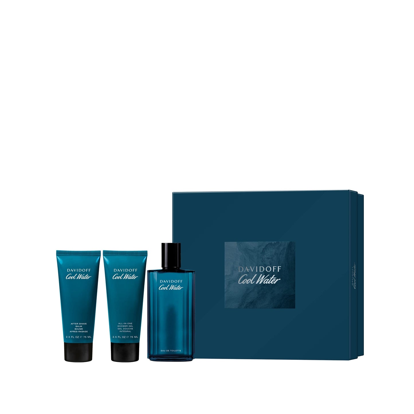 Cool Water 3Pc Men Gift Set - 4.2Oz EDT + 2.5Oz After Shave + 2.5Oz Shower Gel