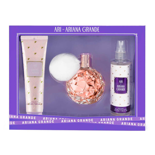 SET AG ARIANA GRANDE 3PC ARI 3.4 EDP+3.4 BODY SOUFFLE+4.0 BODY MIST (W) SOFT WINDOW BOX