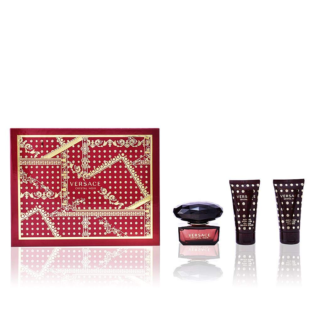 Versace Crystal Noir, 4 Piece Gift Set for Women with Purse