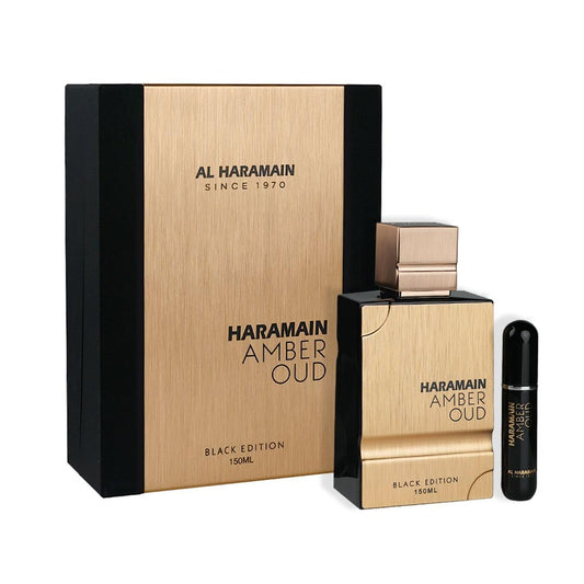 Al Haramain Amber Oud Black Edition Men's Eau de Parfum with Luxurious Woody Amber Aroma