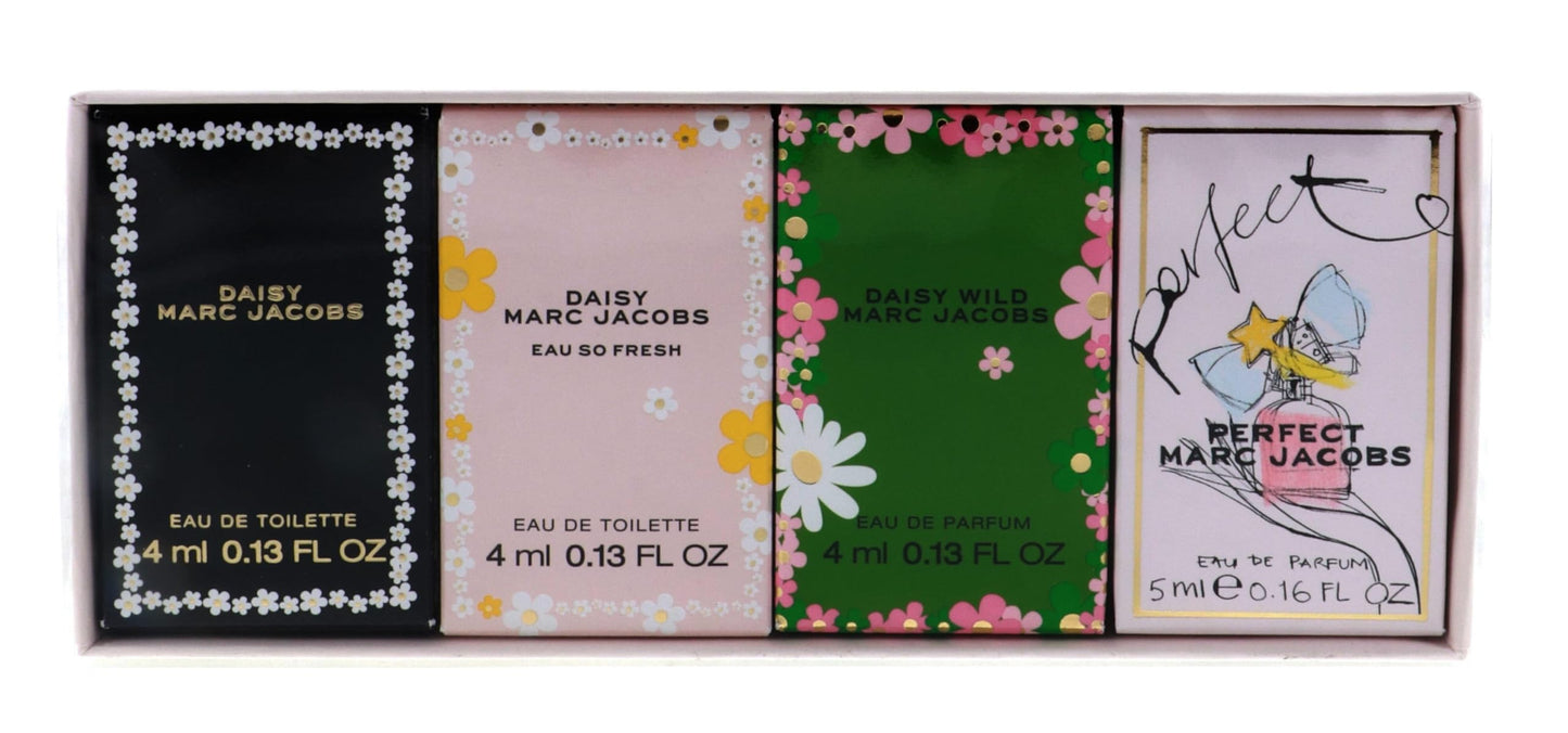 MARC JACOB 4PC WOMEN MINI SET - DAISY 4ML + DAISY EAU SO FRESH 4ML + DAISY WILD 4ML + DAISY PERFECT 