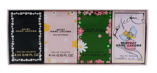 MARC JACOB 4PC WOMEN MINI SET - DAISY 4ML + DAISY EAU SO FRESH 4ML + DAISY WILD 4ML + DAISY PERFECT 