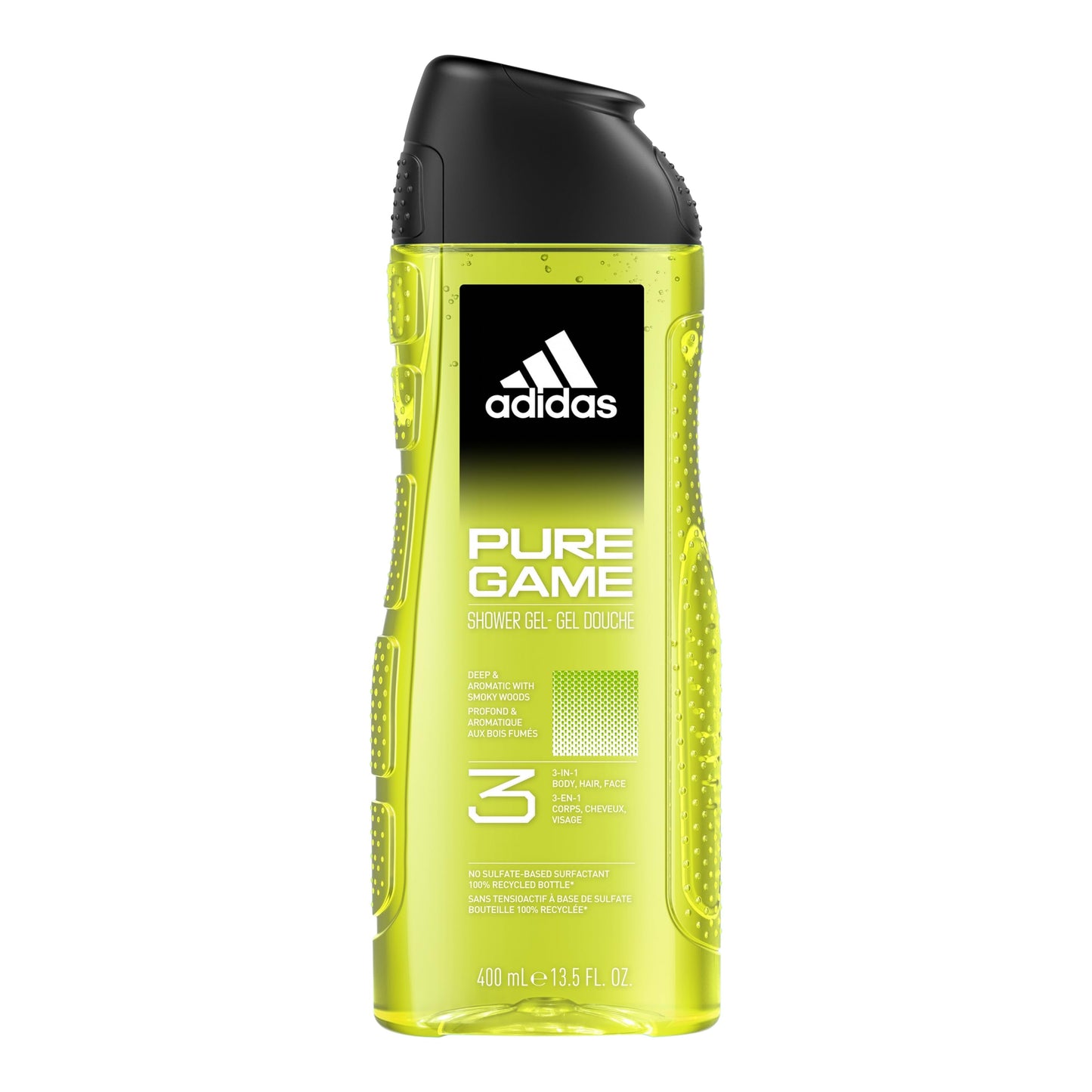 CONFETTIWOW adidas - Pure Game 3-in-1 Shower Gel & Shampoo for Men 400ml