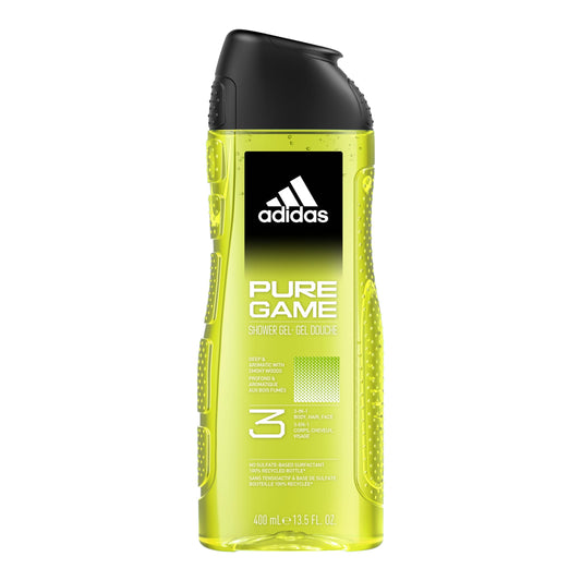 CONFETTIWOW adidas - Pure Game 3-in-1 Shower Gel & Shampoo for Men 400ml