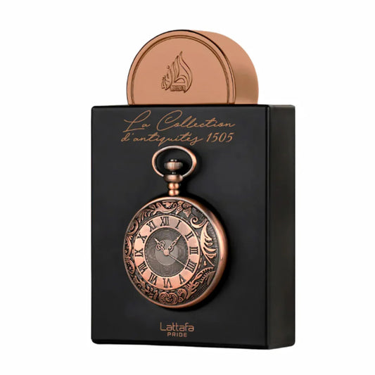 Lattafa Pride La Collection D'antiquites 1505 (Watch) Eau de Parfum Spray for Unisex, 3.4 Ounce